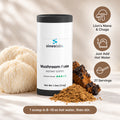 Mushroom Fuse Instant Coffee with Lion's Mane: Lion’s Mane & Chaga, Just Add Hot Water, 27 Servings