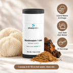 Mushroom Fuse Instant Coffee with Lion's Mane: Lion’s Mane & Chaga, Just Add Hot Water, 27 Servings