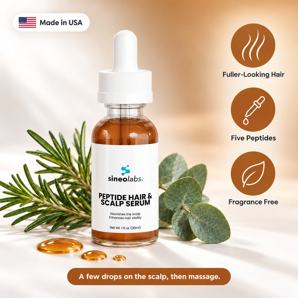 Peptide Hair & Scalp Serum with Rosemary: Fuller-Looking Hair, Five Peptides, Fragrance Free