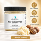 Raw Shea Butter, Unrefined, for Skin & Hair: Raw & Unrefined, Hands, Face & Hair, No Added Fragrance