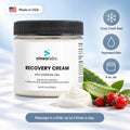 Recovery Cream with Aloe, Shea & Menthol: Cool, Fresh Feel, Hydrated Skin, 4 oz Jar