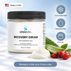 Recovery Cream with Aloe, Shea & Menthol: Cool, Fresh Feel, Hydrated Skin, 4 oz Jar