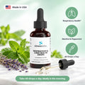Respiratory & Lung Health Drops with Mullein: Respiratory Health, Menthol & Peppermint, 40 Drops a Day