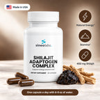 Shilajit Adaptogen Complex 400mg with Ashwagandha: Natural Energy, Stamina, 400 mg Shilajit