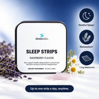 Sleep Strips with Valerian Root, Raspberry: Restful Sleep, Relaxation, 1 mg Melatonin
