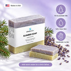 Slumber Soap Bar with Lavender & Fir Needle: Fir & Lavender Oils, Soft, Clean Skin, Handmade 4 oz Bar
