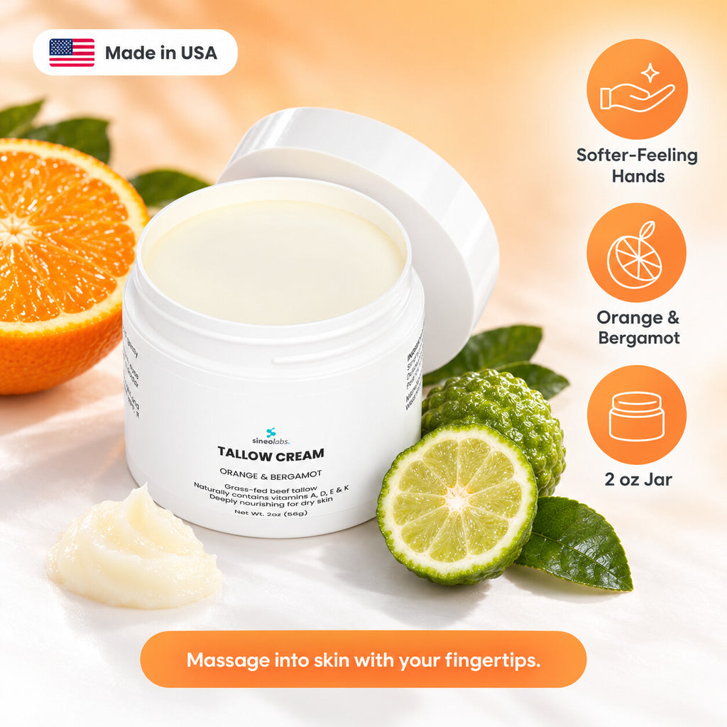 Tallow Cream Orange & Bergamot, 2oz: Softer-Feeling Hands, Orange & Bergamot, 2 oz Jar