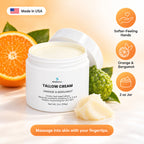 Tallow Cream Orange & Bergamot, 2oz: Softer-Feeling Hands, Orange & Bergamot, 2 oz Jar