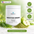 Smoothie Greens Powder with Spirulina & Chlorella: Organic Grasses, Sea Vegetables, Daily Well-Being