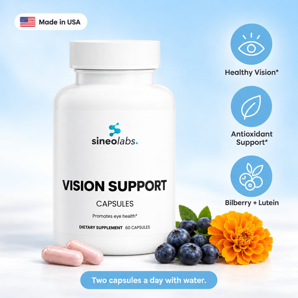Vision Support Formula: Healthy Vision, Antioxidant Support, Bilberry + Lutein